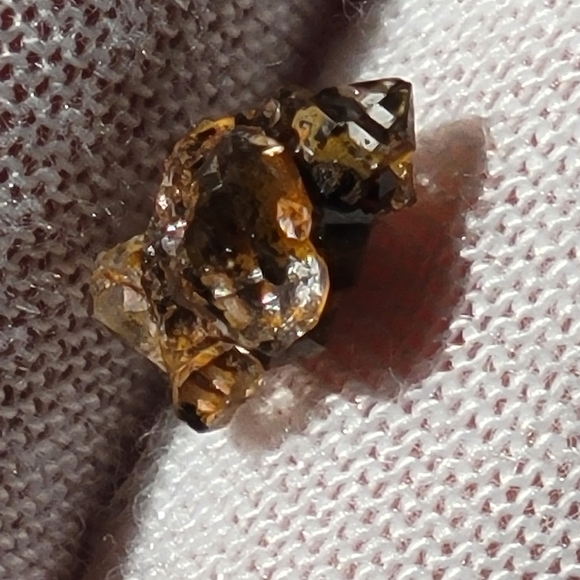 1.55ctw Rare Herkimer Diamond Crystal Cluster Mineral Specimen Rough - Picture 7 of 9